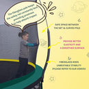 SkyBound 14 FT 12 FT 10FT 8FT 6FT Springless Trampoline for Kids and Adults - Recreational Trampolines with AntiRust Coating - Bungee Cords Outdoor Trampoline for Kids - No-Gap Design Zipper System by TinyTreasures Baby Boutique
