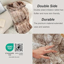 Bcareself Faux Fur Blanket Two Sided Ultra Soft Fluffy Reversible Fuzzy Throw Blanket for Women Men Double Sided Ombre Faux Luxe Faux Fur Thick Minky Blanket for Couch Bed by CozyNest Decor