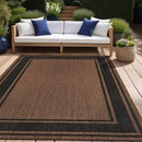 Beverly Rug Large Outdoor Rug 10x14 Modern Bordered Area Rugs for Indoor and Outdoor Patio Deck Porch Garden Waterproof Weather Sun Resistant Washable Outside Carpet (10 x 14 Gold) by CozyNest Decor