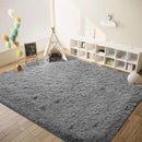 8x10 Area Rug for Living Room: Fluffy Shag Soft Washable Rugs Large Fuzzy Plush Indoor Carpet for Bedroom Nursery Playroom Kids Girls Boys Room (Dark Grey, 8'x10') by TinyTreasures Baby Boutique
