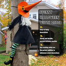 POPGIFTU 53" Halloween Crashing Witch Decoration – Funny Flying Witch for Tree, Yard, Porch & Outdoor Halloween Decor by CozyNest Decor
