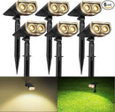Consciot Solar Spotlights Outdoor, IP67 Waterproof 2-in-1 Solar Spot Lights, Durable Christmas Decorations Lights for Garden Yard Pathway Driveway Porch Walkway, Auto On/Off, 6 Pack(Warm White) by GreenHaven Gardens
