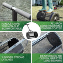 Walensee 24 Inch Compost Spreader Peat Moss Spreader with Upgrade T Shaped Handle for Planting Seeding Durable Lightweight Metal Mesh Spreader for Lawn and Garden Care Manure Spreaders Roller Patented by GreenHaven Gardens