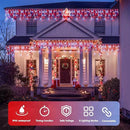 JMEXSUSS 38.8 Ft 400 LED Icicle Christmas Lights for Outside, 8 Modes Red and White Icicle String Lights Plug in with Remote, Christmas Lights Indoor Outdoor for Halloween Party Christmas Decoration by GreenHaven Gardens