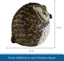 Stocky Owl Garden Decor Holds a Hidden Key Outside - Secret Magnetic Panel Key Hider by GreenHaven Gardens