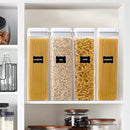 Vtopmart 4 PCS Airtight Food Storage Containers, BPA Free Plastic Spaghetti Pasta Containers with Easy Lock Lids, for Kitchen Pantry Organization and Storage, Include 24 Labels, 1.8L by CozyNest Decor