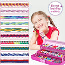 Friendship Bracelet Making Kit with Storage Box,DIY String Bracelet Arts and Craft for Girls Aged 8-12,Kids' Travel Activity Toy Set,Easter Birthday Gifts for Ages 6 7 8 9 10 11 12 Year Old Rose by TinyTreasures Baby Boutique