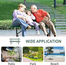 4/6/8 Feet Park Bench for Outside Heavy Duty Metal, Garden Benches Outdoor Bench with Backrest & Portable Frame, for Shopping Malls Stores Parks Patios Decks, Green by GreenHaven Gardens
