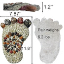 Outdooor Stepping Stones - Decorative Garden Stones for Patio, Deck, Garden or Sidewalk Faux Cobblestone Stepping Stones (Set of 2