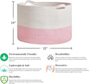 Extra Large Cotton Rope Basket 22" x 14"| Toy Basket by TinyTreasures Baby Boutique