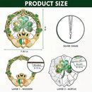 St Patricks Day Decorations - St Patricks Day Accessories, Shamrock Decorations, Irish Gifts for Women Men Friends Family, Shamrock Decorations - Double Layered Hanging Suncatcher 8 in by GreenHaven Gardens