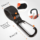 Baby Uma Stroller Hooks for Bags (2 Pack) - Universal Stroller Clips and Hooks, Non-Slip with One-Hand Opening, 11 lb Weight Capacity, Baby Travel Essential by TinyTreasures Baby Boutique