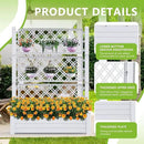 59.3in Planter Box Trellis, Large Outdoor Plastic Raised Garden Bed with Drain Plug for Climbing Plants(Ashen,43.43 * 18.27 * 59.29) by GreenHaven Gardens
