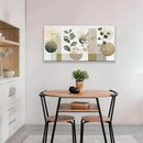 TAIJXAGSG Green Boho Wall Art Minimalist Canvas Wall Art Decor Geometric Line Leaf Beige Green Wall Art Canvas Artwork Print Paintings Abstract Art Botanical Boho Room Office Home Wall Decor 20"X 40" by CozyNest Decor