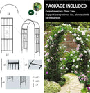 Arbors, Curved Metal Endurable Iron Trellis Plants Stand Use for Outdoor Garden Arbor Climbing Plants Wedding Arches Ceremony by GreenHaven Gardens