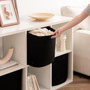 joybest Cube Storage Bins Set of 4, 13inch Cube Baskets Organizer for Nursery, Square Cotton Rope Baskets for Shelves Organizing, Kids Toy, Closet Storage, Black by TinyTreasures Baby Boutique