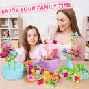 Flower Crafts Kit for Girls - Arts and Crafts for Kids Ages 4-8, Gifts for 4 5 6 7 8 9 Year Old Girls, Mess-Free Art Craft Activity Toys, Kids Flower Making Kit, DIY Creative Toys Gifts for Toddler by TinyTreasures Baby Boutique