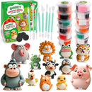 Air Dry Clay Kits for Kids, Arts and Crafts for Kids Ages 8-12, DIY 12 Animals Magic molding Clay Set with Sculpting Tools & Magnets, Modeling Toys for Boys & Girls Ages 4 5 6 7 8+ Years Old by TinyTreasures Baby Boutique