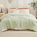 EMME Cotton Blanket Queen Size for Bed Soft Large Muslin Bed Blankets 90"x90" Lightweight Breathable All Season Gauze Blanket, Mint Green by CozyNest Decor