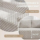 Hobestluk 96“ Modular Sectional Sofa Couches L-Shape Couch 3 Seat Modular Sofa Sectional Couches for Living Room, Cloud Couch with Oversized Chaise (Greygreen, Checked (Left Facing Chaise)) by CozyNest Decor