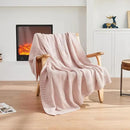 CozeCube Check Knit Throw Blanket, Pink Checkered Throw for Couch, Decorative Christmas Soft Cozy Warm Knitted Blanket for Bed Sofa Living Room, 50"X60" by CozyNest Decor