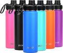 DRINCO Stainless Steel Water Bottle Spout Lid Vacuum Insulated Double Wall Water Bottle Wide Mouth (40oz 32oz 22oz 18oz 14oz) Leak Proof Keeps Cold or Hot (22 oz, 22oz Royal Blue) by CozyNest Decor