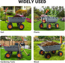 Garvee 800 lbs Poly Garden Dump Cart, Heavy-Duty Wheelbarrow with 10-Inch Tires, 180° Rotating Handle, Steel Frame and Quick Release System Garden Dump Cart for Soil Plants Gardening Tools Wood by GreenHaven Gardens