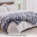 BENVWE Fluffy Faux Fur Throw Blanket for Couch - Soft, Plush, Thick, Cozy, Fuzzy Luxury Minky Bubble Blanket for Home Living Room Decor, Gifts for Women, Tie-dye Light Grey, 63" x 80", 1100GSM by CozyNest Decor