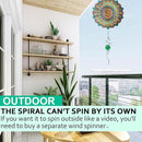 Wind Spinner Gazing Ball Spiral Tail,Decorative Wind Spinner 11inch Tail and 2 inch Glass Orb. Indoor Outdoor Wind Spinner Tail Sun Catcher Garden Decoration-13 inch Height(Green) by GreenHaven Gardens