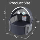 Pamo babe Portable Bassinet and Play Space Baby Dome with Toys and Canopy Travel Crib for Newborn by TinyTreasures Baby Boutique