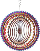 VP Home Sunrise Mandala Kinetic Wind Spinner for Yard and Garden Wind Spinner Outdoor Metal Large Hanging Mandala Decor 3D Garden Art Wind Sculpture Spinners by GreenHaven Gardens