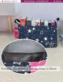 Rectangular Storage Basket Fabric Organizer Bin for Toys,Books,Clothes,Gifts,Pets-Perfect for Home,Office,Nursery,Dorm,Shelf(Rec-Blue star ) by TinyTreasures Baby Boutique