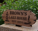 Personalized Cabin Sign - Rustic Wood Welcome Sign for Outdoor, Home Wall Decor,Farmhouse Decor, Custom Backyard Sign,Carved wood sign.3D Carving Wood Sign. by CozyNest Decor