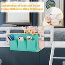 Bedside Caddy Bedside Organizer Bedside Storage Caddy with Fixed Straps and Water Bottle Holder for Home College Dorm Bunk Bed Hospital Bed Crib Bed Rails (2pcs Green) by CozyNest Decor