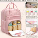 Diaper Bag Backpack for Women with Changing Pad, Baby Bag with Insulated Pockets Multifunctional Diaper Bags For Baby Girl Boy Waterproof Baby Bags For Boys Girls Maternity Bag Baby Pink by TinyTreasures Baby Boutique