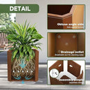 Corten Steel Planter Box-26"x26"x26"-Large Square Planter Matel -Outdoor Indoor- Heavy Duty Rustic Tall Planter Flower Pot Commercial Residential for Patio Porch Deck Home Backyard