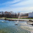 HALF OFF PONDS Floating Fountain – 1/2 HP Pond Aerator, 100' Cord – 6,100 GPH Water Pump – 9 Spray Patterns - Improves Water Quality - for Ponds & Water Gardens by GreenHaven Gardens