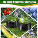 17" Tall Elevated Round Metal Rised Garden Bed- 2.7'x2.7' in Size and 0.8MM Thick Durable Planter Box for Vegetables Flowers Succulent at Patio/Garden Outdoor (Black, 2.7FT Diameter) by GreenHaven Gardens