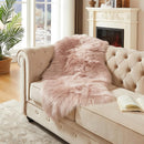 AMTOVO Faux Fur Rug, Pink Area Rug, Fluffy Sheepskin Rug, Fuzzy Ultra Soft 2 x 4 ft Shag Rugs for Bedroom Sofa Throw Cushion Room Decor, Sheepskin by CozyNest Decor
