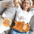 Microwave Heating Pad for Pain Relief, 16" x 11" Microwavable Heating Pads for Cramps, Back Pain, Neck Shoulder, Muscles, Knee, Joints, Natural Heat Pack Moist Heat, Squint Highland Cow by CozyNest Decor