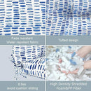 LVTXIII Outdoor High Back Chair Cushions, Seasonal Replacement Adirondack Chair Cushion with Ties, Patio Waterproof Seat Cushions for Home Garden Use (22” W x 20” D, Set of 2, Pebble Blue) by GreenHaven Gardens