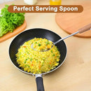 FJNATINH Stainless Steel Kitchen Utensils Set with Wood Handle Nonstick Stainless Steel Cooking Utensils Set with Turners,Spatula,Ladle,Skimmer,Solid Spoon,Pasta by CozyNest Decor