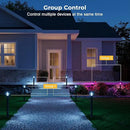 XMCOSY+ Smart Solar Lights Outdoor with Motion Sensor, 150LM APP Control RGBCW Color Changing Garden Lights Solar Powered for Yard Pathway Landscape, Waterproof, 4 Pack by CozyNest Decor