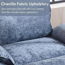 Karl home Oversized Accent Chair Chenille Sofa with Chaise, Modern Sofa Chair with Removable Ottoman Modular 1-Seater Couch and 2-Layer Ottoman for Living Room, Apartment, Studio, Dusty-Blue by CozyNest Decor