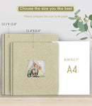 popotop Photo Album Self Adhesive with Picture Display Window,40 Pages DIY Scrapbooking Supplies Kit for 4x6 8x10 Picture,Linen Cover Memory Book for Baby Wedding, with Scraper and Metallic Pen by TinyTreasures Baby Boutique