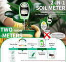 2-in-1 Soil Test Kit, Soil Moisture Meter, Soil pH Tester-Dual Dial-Simultaneously-Display Results-Soil pH Meter, Moisture Meter for House Plants,Lawn,Garden,Farm Indoor&Outdoor-BabyGreen by GreenHaven Gardens