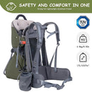 WIPHA Baby Backpack Carrier, Comfort Toddler Carrier Hiking Backpack with Canopy, Adjustable Lightweight Child Carrier by TinyTreasures Baby Boutique