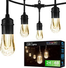 Enbrighten LED Outdoor String Lights 48ft Soft Warm White Patio Lights with Ultra-Durable Shatterproof and Waterproof Acrylic Bulbs for Balcony, Backyard, Porch, Gazebo, Deck, Party and Market, 35631 by CozyNest Decor