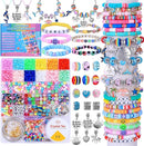 AIPRIDY 3600 Pcs Girls Toys Bracelet Making Kit, Unicorn/Mermaid Jewelry Activity, Flat College Style Beading for Friendship Jewelry Making, DIY Crafts for 4-12 Girls Birthday Christmas Gifts(Aqua) by TinyTreasures Baby Boutique