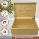 Floral Keepsake Boxes for Women - Butterfly Box Keepsake for Girls, Personalized Gifts for Teen Girls or Daughters, Flower Gift Box, Engraved Name Custom Wood Chest Memento Storage, 11x8x4,75 in by TinyTreasures Baby Boutique